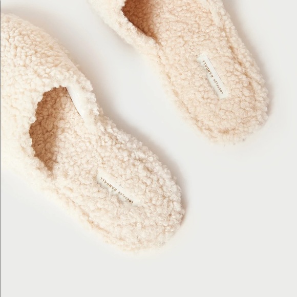 Loeffler Randall cream shearling slipper - Picture 2 of 7